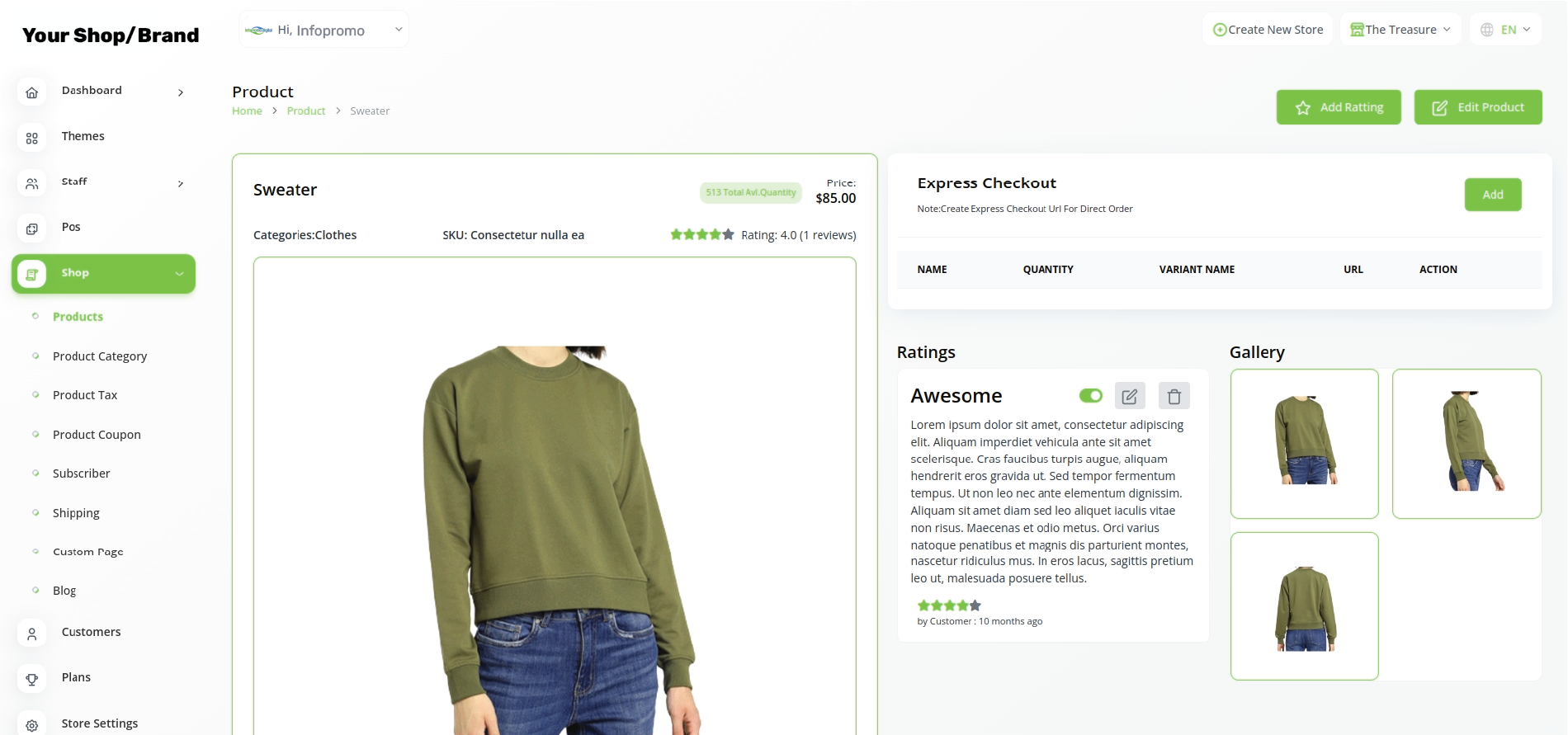 Single Product View