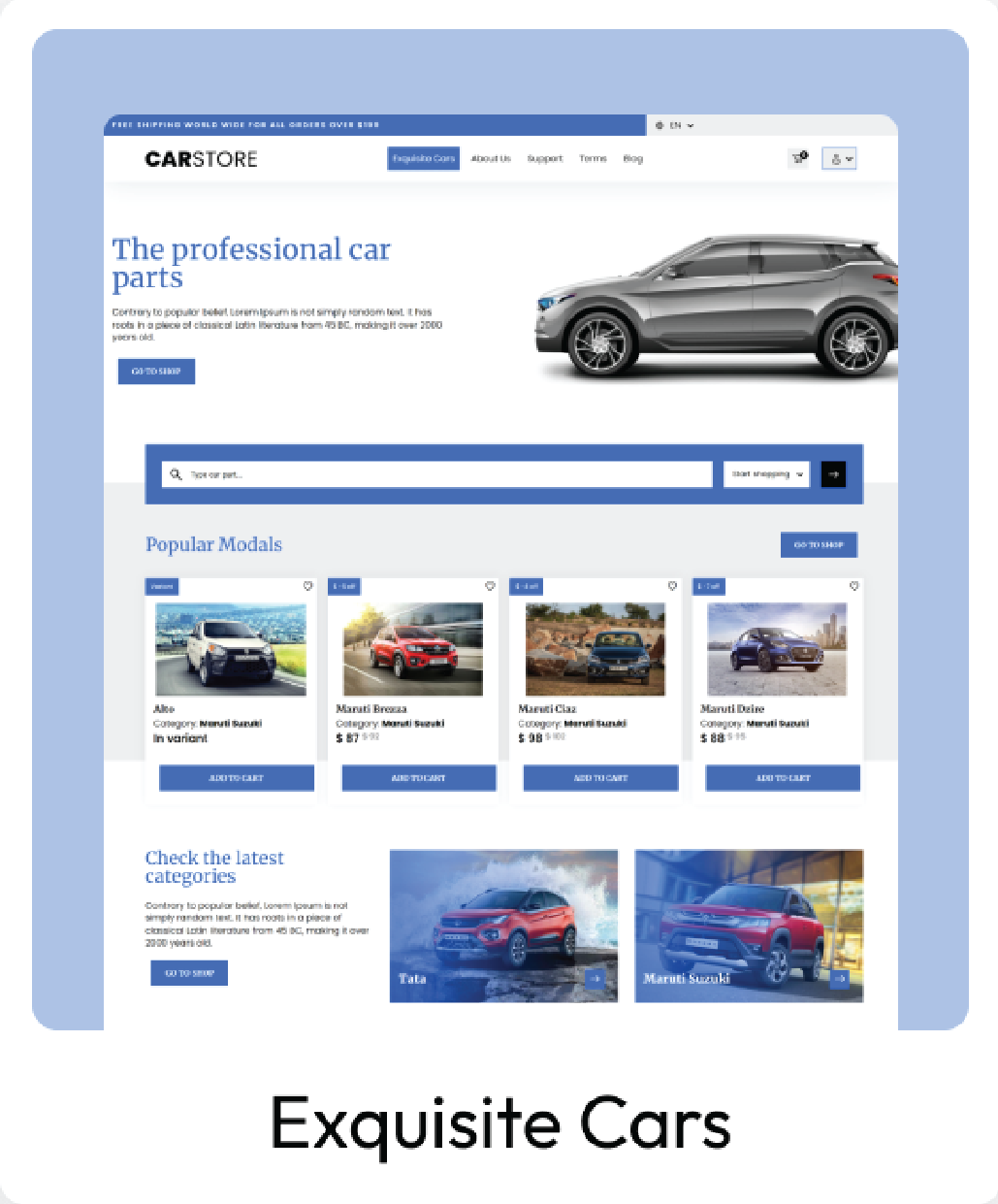 ecommerce carstore template