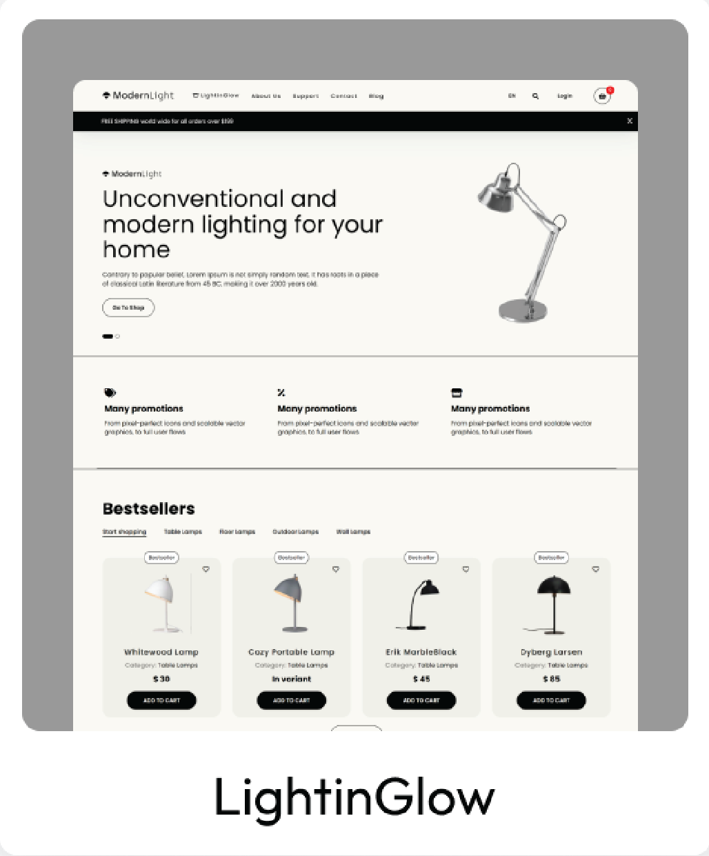 ecommerce modernlight template